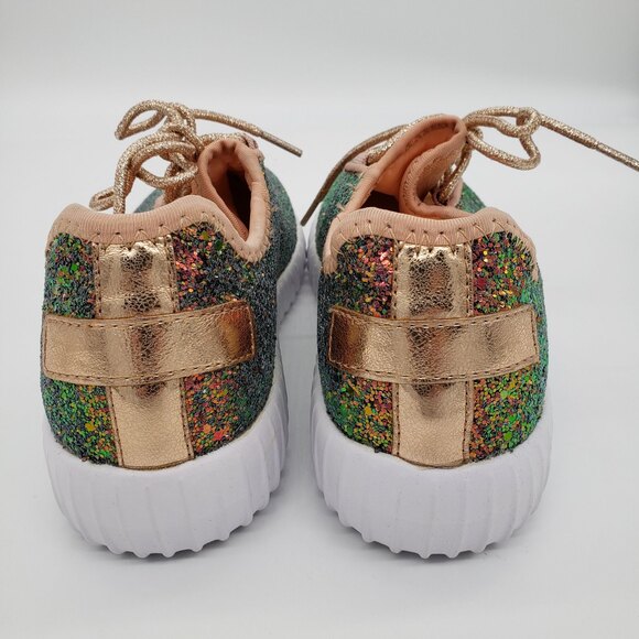 Forever Link Remy 18 Women’s 8 Holographic Glitter Sneakers Lightweight Sparkle - Picture 6 of 7